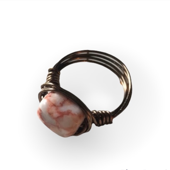 Handmade Wire Stone Ring - Picture 2 of 9